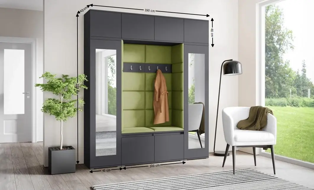 Cuier Hol Max 32, Grafit/Verde - Trinity 12 1