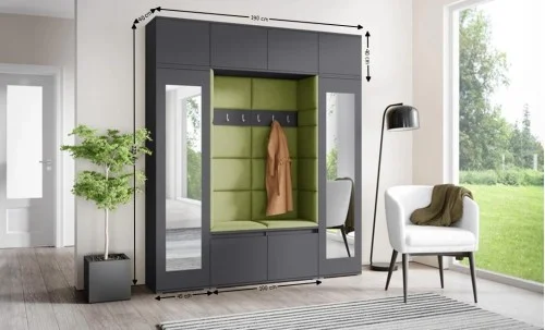 Cuier Hol Max 32, Grafit/Verde - Trinity 12