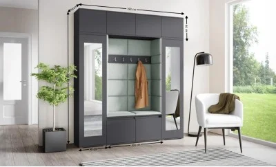 Cuier Hol Max 32, Grafit/Verde - Trinity 21