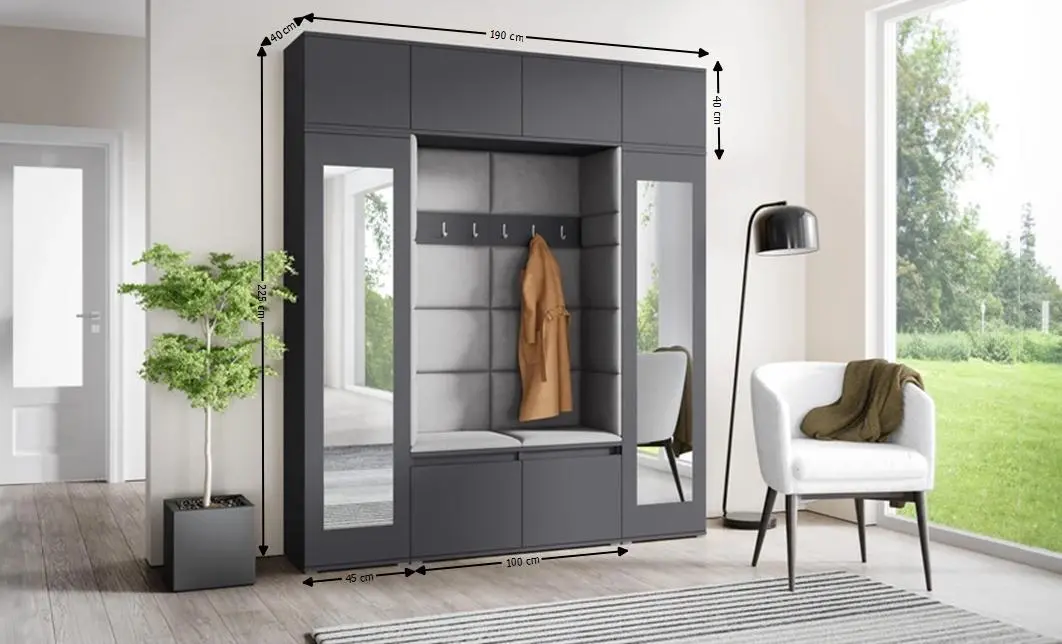 Cuier Hol Max 32, Grafit/Gri - Trinity 33 1