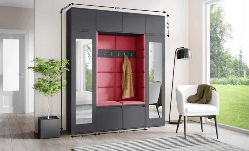 Cuier Hol Max 32, Grafit/Rosu - Trinity 9