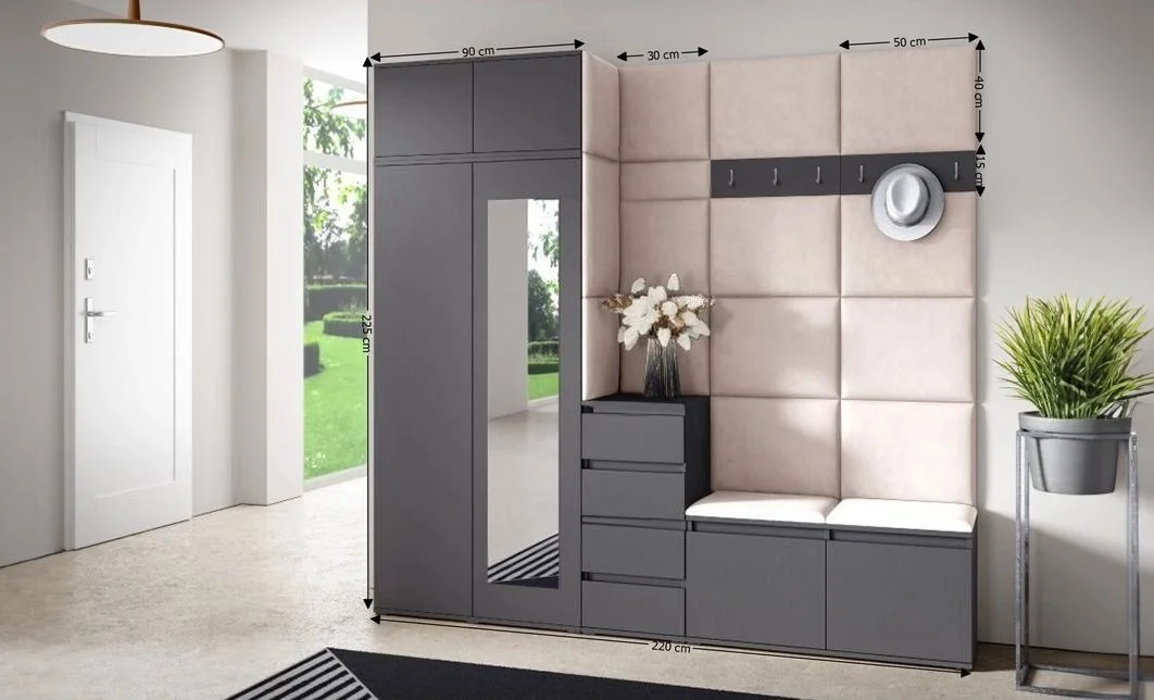 Cuier Hol Max 33, Grafit/Crem - Trinity 1 1