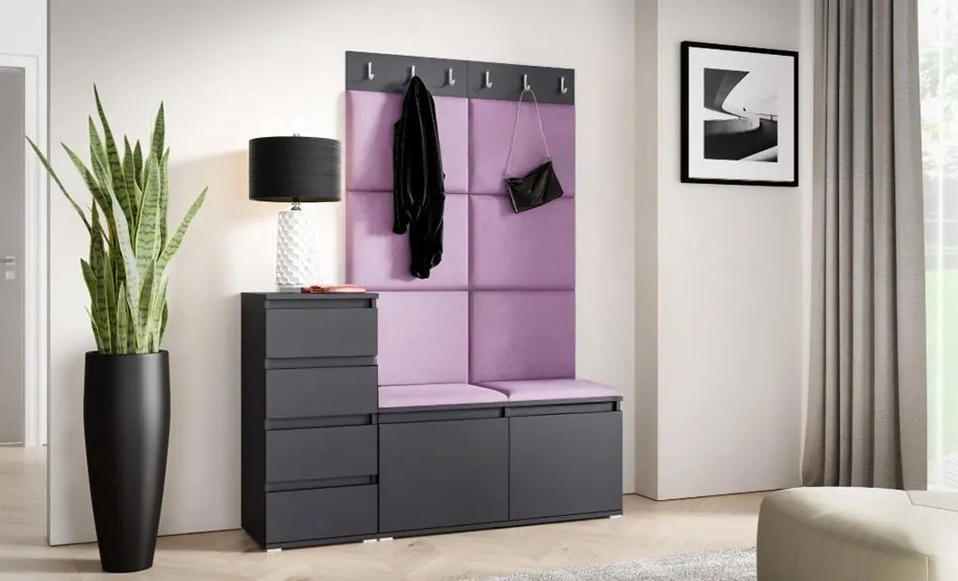 Cuier Hol Max 34, Grafit/Roz - Trinity 10