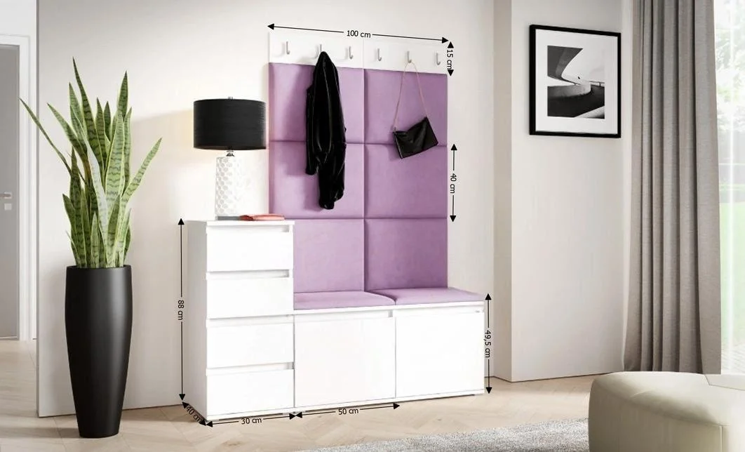 Cuier Hol Max 34, Alb/Mov - Trinity 11 1