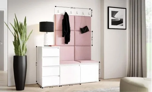 Cuier Hol Max 34, Alb/Roz - Trinity 19