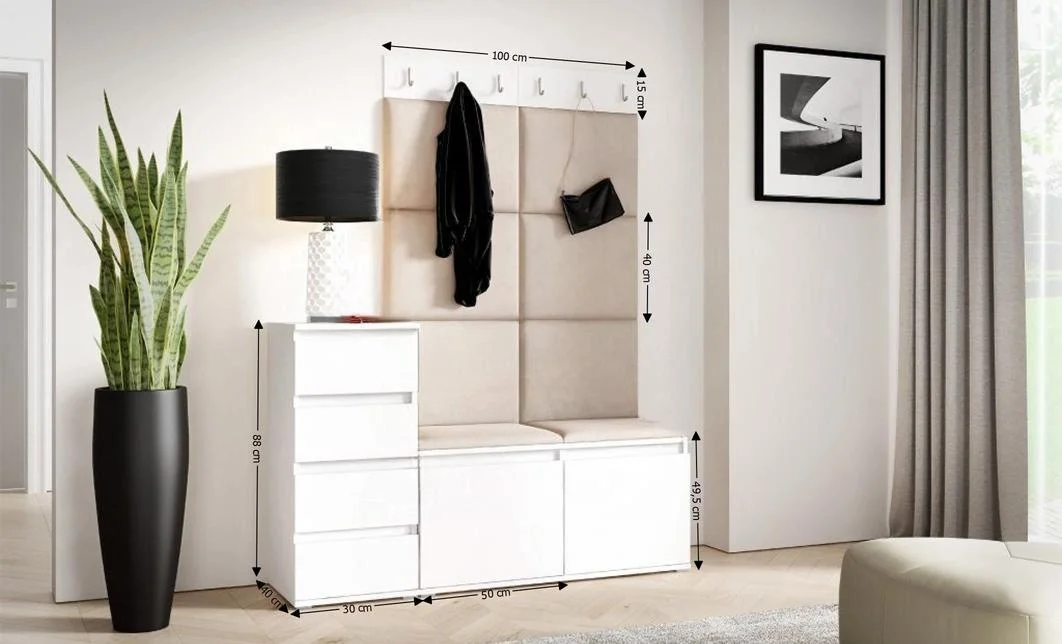 Cuier Hol Max 34, Alb/Bej - Trinity 2 1