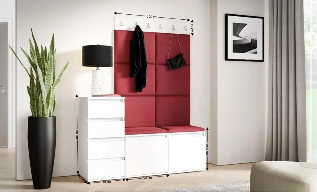 Cuier Hol Max 34, Alb/Rosu - Trinity 24 1