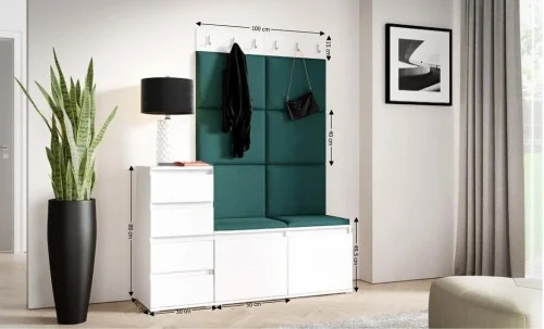 Cuier Hol Max 34, Alb/Verde - Trinity 28