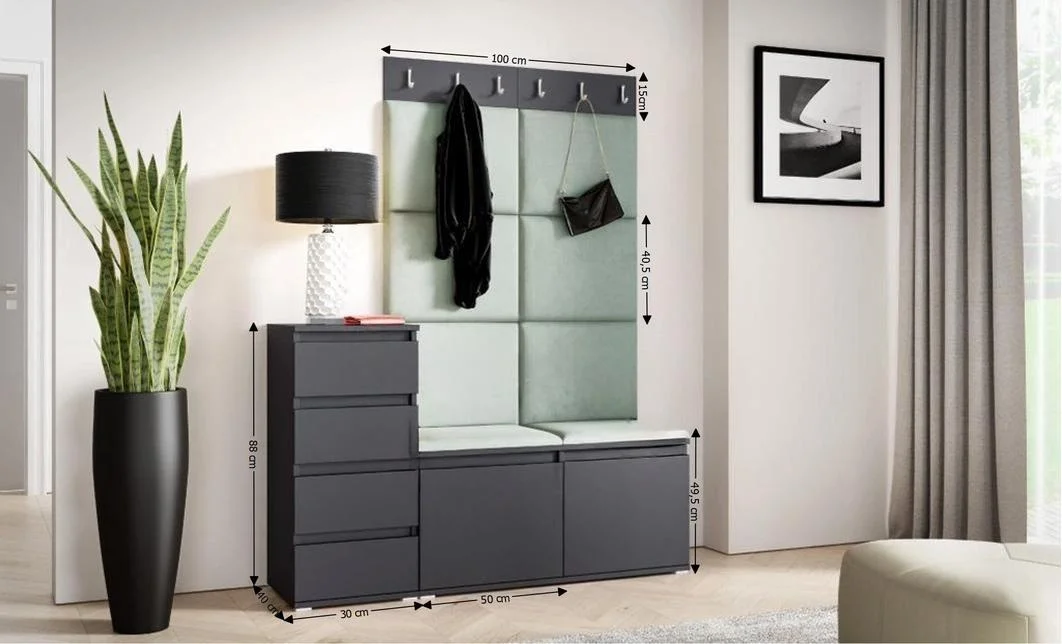 Cuier Hol Max 34, Grafit/Verde - Trinity 21 1