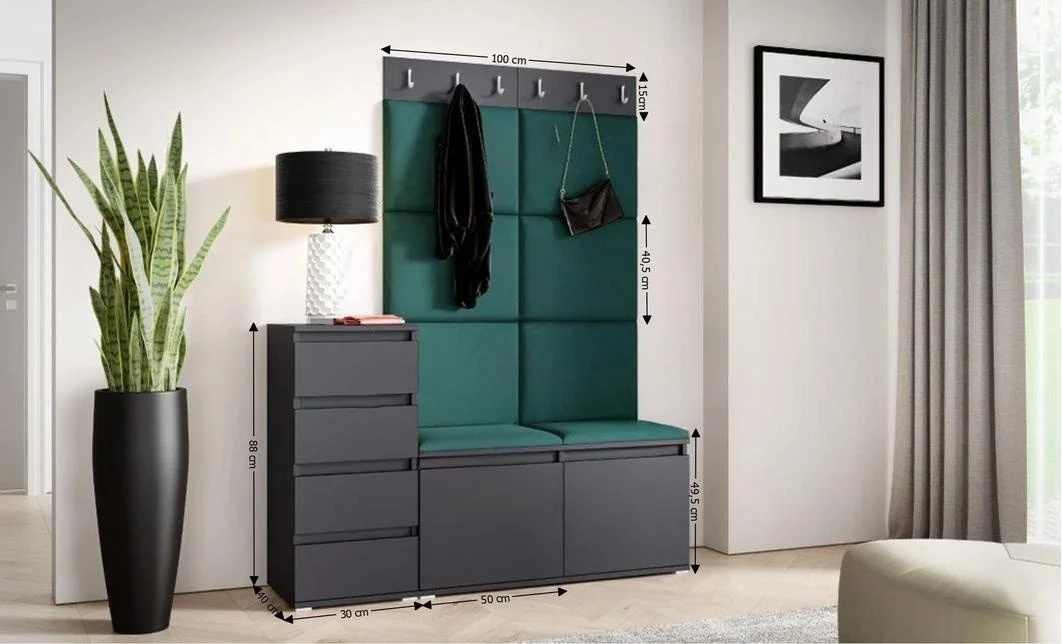 Cuier Hol Max 34, Grafit/Verde - Trinity 28 1