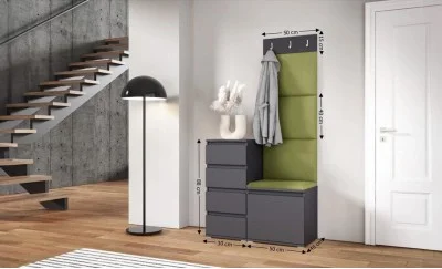 Cuier Hol Max 35, Grafit/Verde - Trinity 27