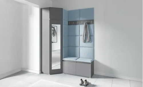 Cuier Hol Max 37, Grafit/Albastru - Trinity 22