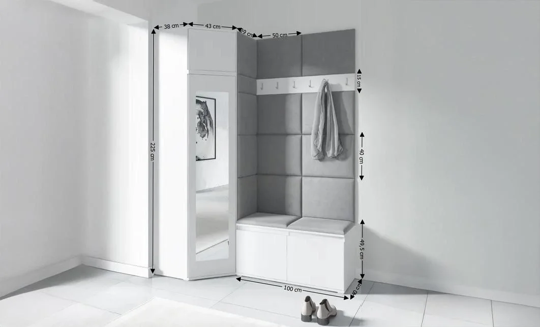 Cuier Hol Max 37, Alb/Gri - Trinity 14 1