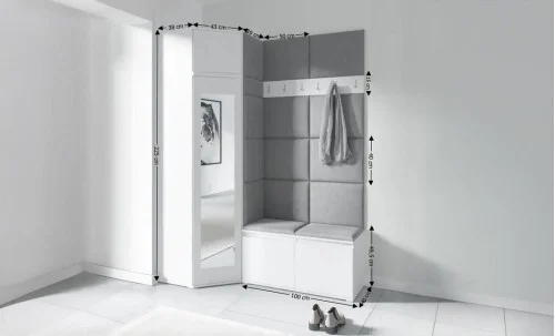 Cuier Hol Max 37, Alb/Gri - Trinity 14