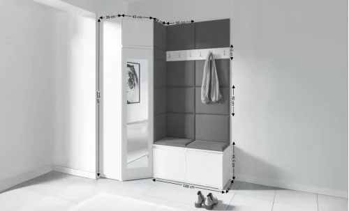 Cuier Hol Max 37, Alb/Gri - Trinity 15