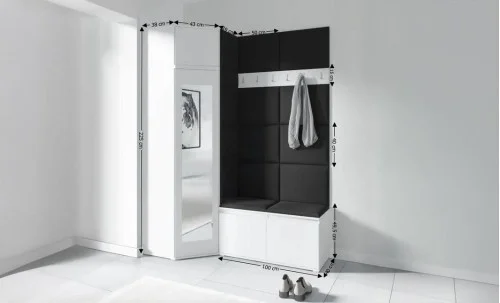 Cuier Hol Max 37, Alb/Negru - Trinity 16