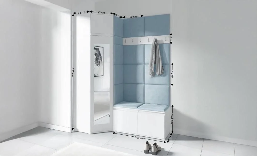 Cuier Hol Max 37, Alb/Albastru - Trinity 22 1