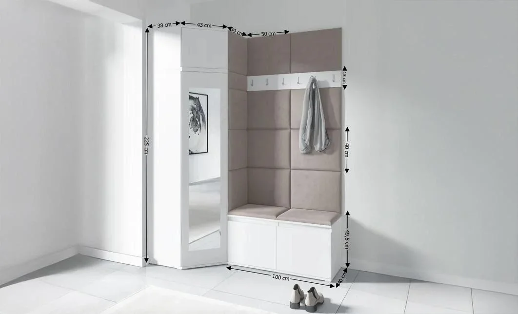 Cuier Hol Max 37, Alb/Bej - Trinity 3 1