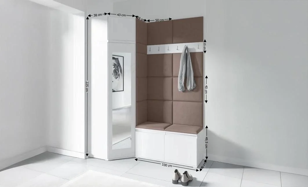 Cuier Hol Max 37, Alb/Maro - Trinity 6 1