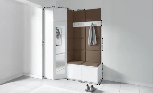 Cuier Hol Max 37, Alb/Maro - Trinity 7