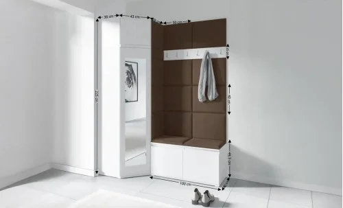 Cuier Hol Max 37, Alb/Maro - Trinity 8