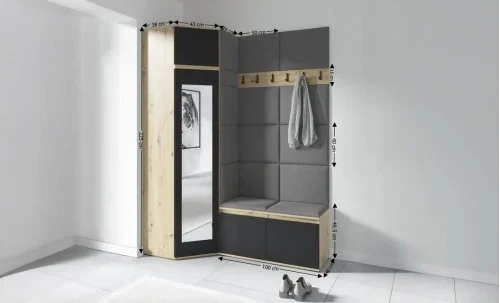 Cuier Hol Max 37, Artisan/Gri - Trinity 15