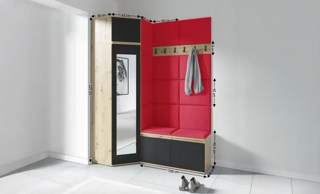 Cuier Hol Max 37, Artisan/Rosu - Trinity 9 1