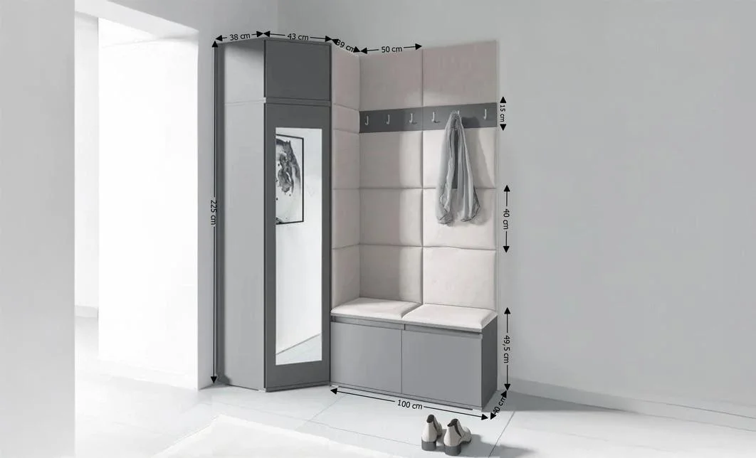 Cuier Hol Max 37, Grafit/Crem - Trinity 1 1