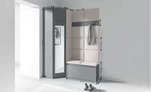 Cuier Hol Max 37, Grafit/Crem - Trinity 1