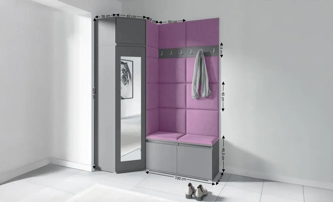 Cuier Hol Max 37, Grafit/Mov - Trinity 11 1