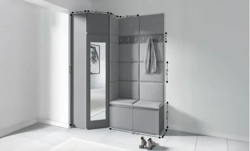 Cuier Hol Max 37, Grafit/Gri - Trinity 14