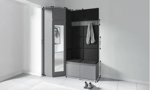 Cuier Hol Max 37, Grafit/Negru - Trinity 16