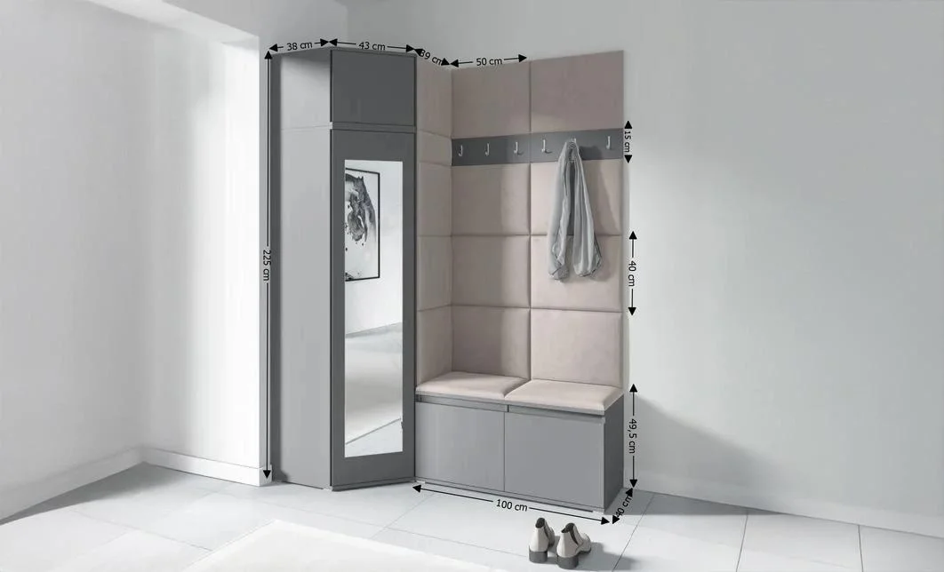 Cuier Hol Max 37, Grafit/Bej - Trinity 2 1