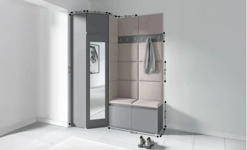 Cuier Hol Max 37, Grafit/Bej - Trinity 2