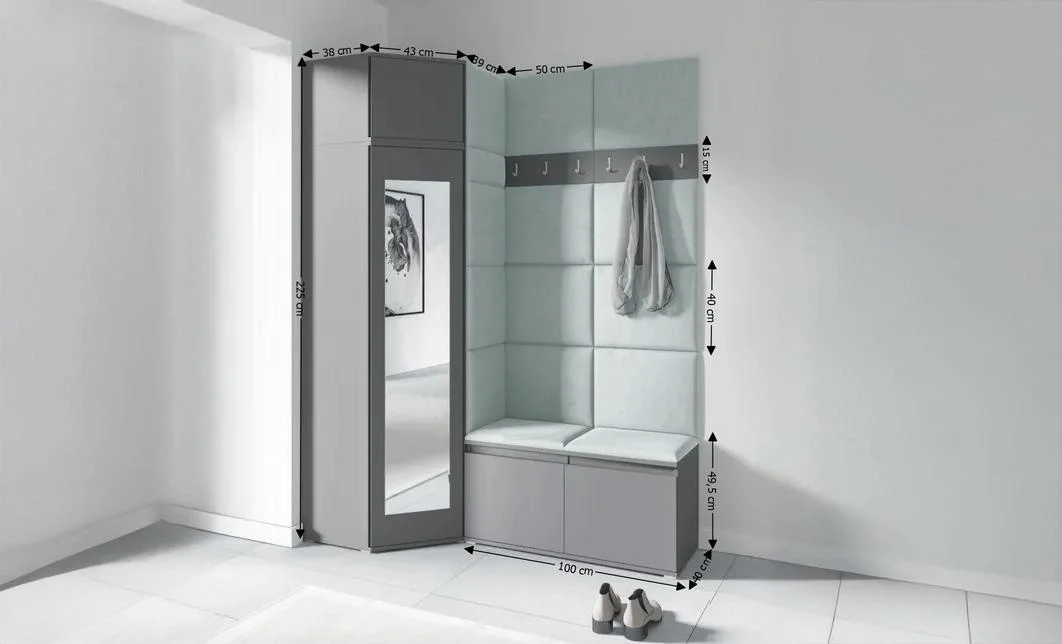 Cuier Hol Max 37, Grafit/Verde - Trinity 21 1