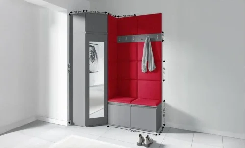 Cuier Hol Max 37, Grafit/Rosu - Trinity 24