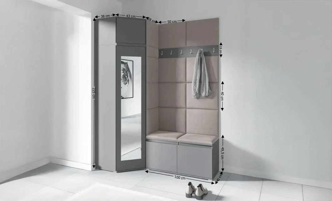 Cuier Hol Max 37, Grafit/Bej - Trinity 3 1