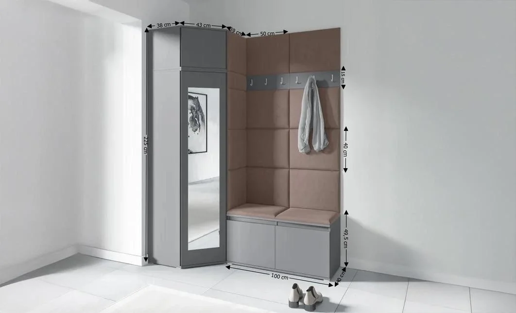 Cuier Hol Max 37, Grafit/Maro - Trinity 6 1