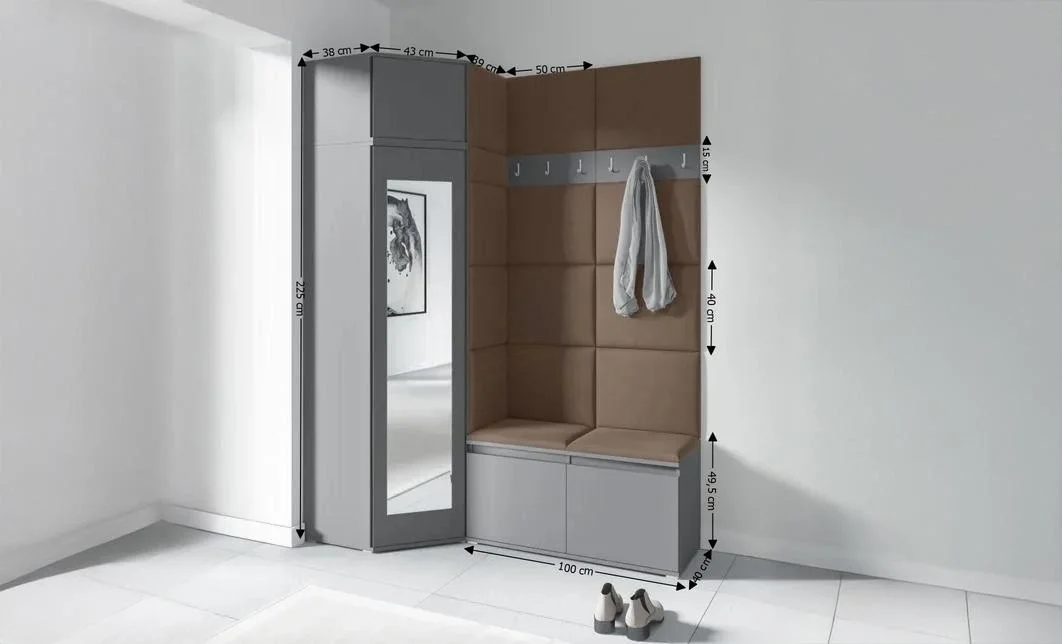 Cuier Hol Max 37, Grafit/Maro - Trinity 7 1