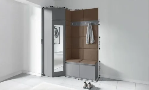 Cuier Hol Max 37, Grafit/Maro - Trinity 7