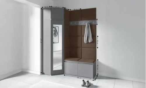 Cuier Hol Max 37, Grafit/Maro - Trinity 8