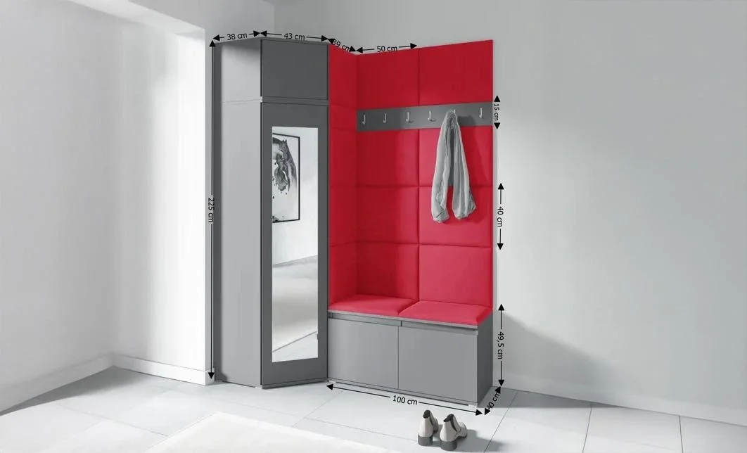 Cuier Hol Max 37, Grafit/Rosu - Trinity 9 1