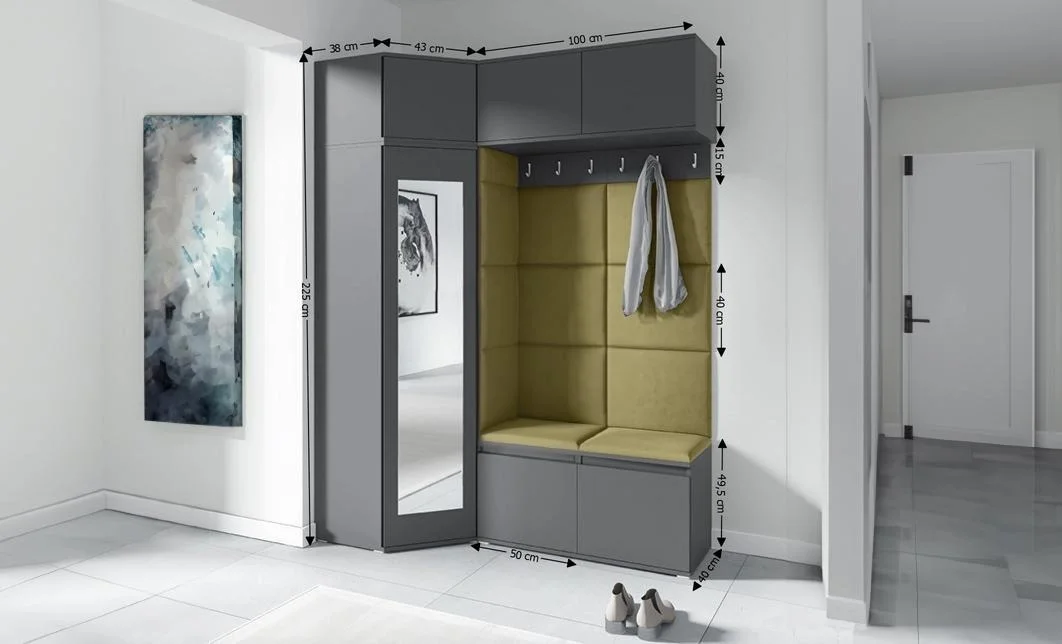 Cuier Hol Max 38, Grafit/Verde - Trinity 27 1