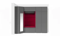 Cuier Hol Max 39, Grafit/Rosu - Trinity 9