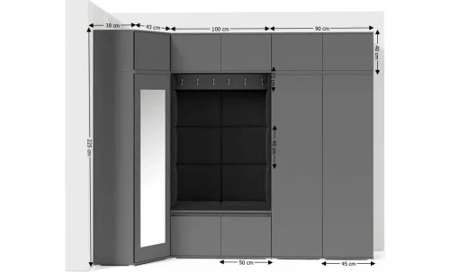Cuier Hol Max 39, Grafit/Negru - Trinity 16