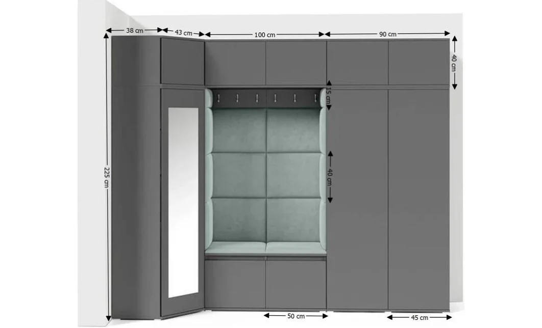 Cuier Hol Max 39, Grafit/Verde - Trinity 21 1