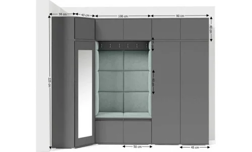 Cuier Hol Max 39, Grafit/Verde - Trinity 21