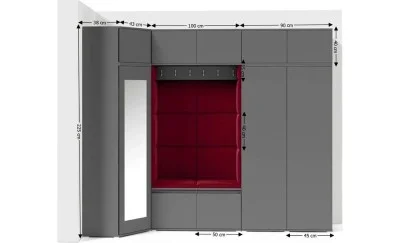 Cuier Hol Max 39, Grafit/Rosu - Trinity 24