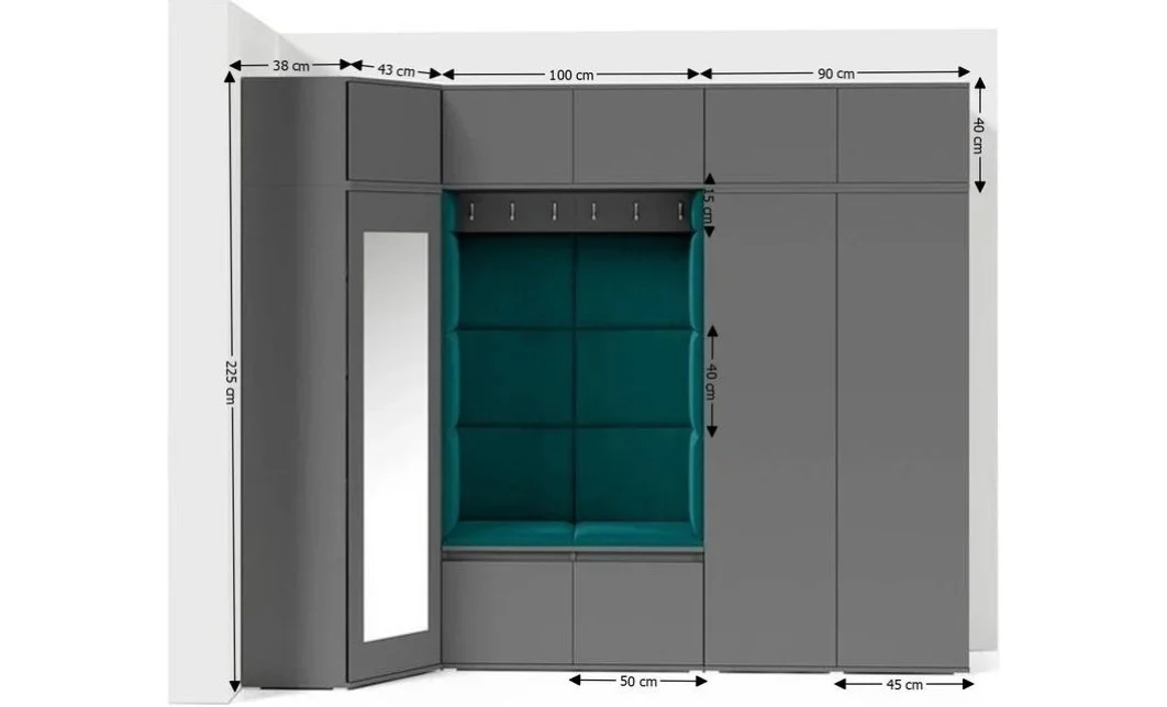 Cuier Hol Max 39, Grafit/Verde - Trinity 29 1