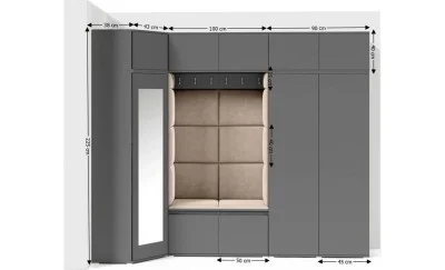 Cuier Hol Max 39, Grafit/Bej - Trinity 3